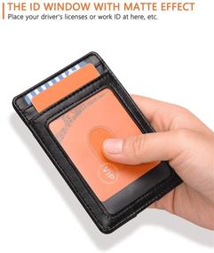 img 1 attached to Stylish Minimalist Leather Wallet for Women & Men: Small, Sleek Card Cases & Money Organizers in Wallets, Accessories