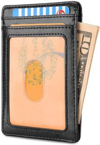 img 3 attached to Stylish Minimalist Leather Wallet for Women & Men: Small, Sleek Card Cases & Money Organizers in Wallets, Accessories