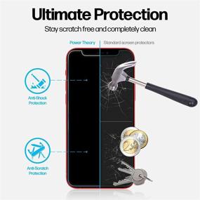 img 1 attached to 📱 Premium Tempered Glass Screen Protector for iPhone 12/iPhone 12 Pro - Power Theory [2-Pack] with Easy Install Kit