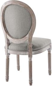 img 1 attached to 🪑 Modway Emanate French Vintage Light Gray Dining Side Chair: Upholstered Fabric & Timeless Design