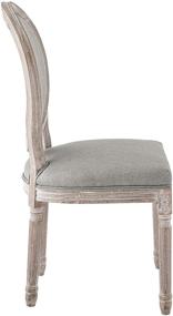 img 2 attached to 🪑 Modway Emanate French Vintage Light Gray Dining Side Chair: Upholstered Fabric & Timeless Design