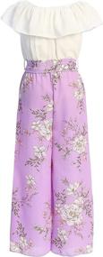 img 2 attached to 👗 Elegant Rompers Trousers Jumpsuits for Girls' Clothing in Jumpsuits & Rompers