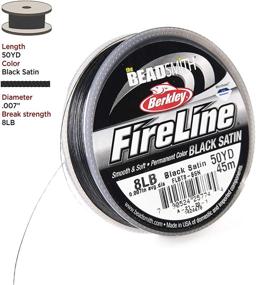 img 1 attached to 🧶 8-Pound, 50 Yards Beadsmith Fireline Braided Bead Thread in Black