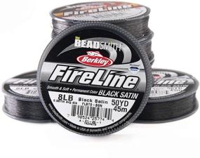 img 3 attached to 🧶 8-Pound, 50 Yards Beadsmith Fireline Braided Bead Thread in Black