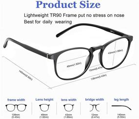 img 1 attached to 👓 FEIYOLD Blue Light Blocking Glasses - Reduce Eyestrain & Improve Sleep Quality with Stylish Computer Eyewear (2-Pack) for Women and Men