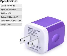 img 1 attached to ⚡️ Sicodo 3-Pack Dual Port USB Wall Charger for iPhone X,8,7 Plus, Samsung Galaxy S10,S10+,S9, Tablets, and More - Efficient Home Travel Charger Plug