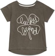 lucky brand sleeve attitude monisha girls' clothing logo