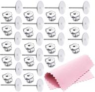 💎 pack of 100 925 sterling silver earring posts with flat pad ear stud for jewelry making - hypoallergenic blank earring pins, 925 sterling silver backs included (6mm) logo