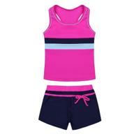 agoky two pieces boyshort racerback watermelon sports & fitness and water sports logo