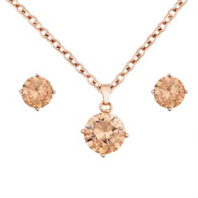 img 2 attached to 🌹 Rose Gold Cubic Zirconia Stones Gift Set - Appolus Watch Necklace Earrings for Women, Ideal for Mom, Wife, Girlfriend, Fiancée. Perfect for Birthday, Anniversary, Graduation