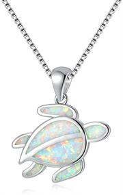 img 4 attached to CiNily Necklace Turtle Pendant Plated Girls' Jewelry