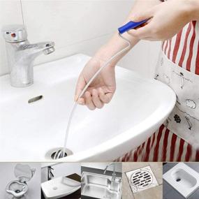 img 3 attached to 🚿 5-in-1 Sink Snake Cleaner: Ultimate Drain Auger and Hair Catcher for Kitchen, Bathroom, and Toilet Clogs - Forlivese