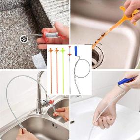 img 1 attached to 🚿 5-in-1 Sink Snake Cleaner: Ultimate Drain Auger and Hair Catcher for Kitchen, Bathroom, and Toilet Clogs - Forlivese