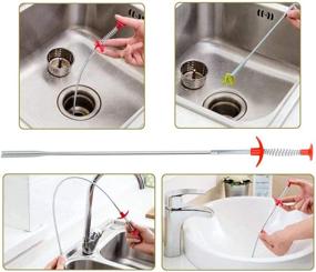 img 2 attached to 🚿 5-in-1 Sink Snake Cleaner: Ultimate Drain Auger and Hair Catcher for Kitchen, Bathroom, and Toilet Clogs - Forlivese