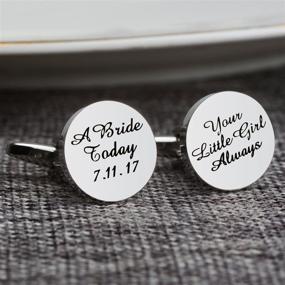 img 1 attached to Personalized Cufflinks Monogrammed Initials Engraved