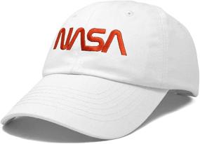 img 1 attached to 🧢 Navy DALIX NASA Baseball Cap: Embroidered Logo, Pigment Dyed, Washed Cotton