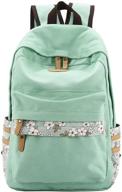 mygreen casual canvas backpack daypack logo