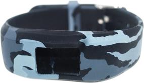 img 1 attached to 👶 RuenTech Replacement Bands for Garmin Vivofit jr.2 - Adjustable Wristbands, Watch-Style Clasp Straps, Compatible with Garmin Vivofit jr 2 and Vivofit jr (Kids) - Air Force Pattern