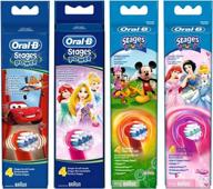 oral-b stages power - replacement brush heads (1 pack = 4 pieces) disney for kids! (random package design) - enhancing kids oral care with disney magic! logo