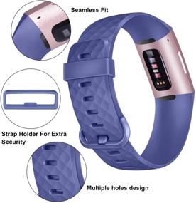 img 2 attached to [3 Pack] Silicone Bands Compatible With Fitbit Charge 4 Bands For Women Men Wearable Technology