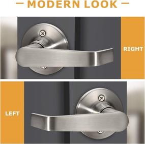 img 3 attached to 🚪 Furniware 2Pack Dummy Lever Door Handle for Closets - Satin Nickel Finish, Single-Sided, Non-Turning with Door Bumper Wall Protectors - Heavy Duty, Brushed Satin Nickel