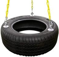 🔧 enhance your swing set with the eastern jungle gym heavy-duty rubber tire swing seat and adjustable coated chains - complete with tire swivel, snap hooks, and mounting hardware! logo