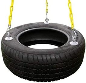 img 4 attached to 🔧 Enhance Your Swing Set with the Eastern Jungle Gym Heavy-Duty Rubber Tire Swing Seat and Adjustable Coated Chains - Complete with Tire Swivel, Snap Hooks, and Mounting Hardware!