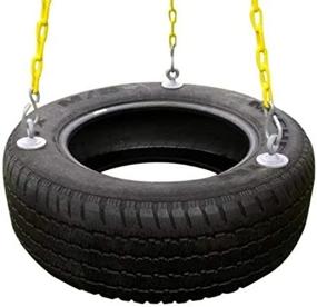 img 3 attached to 🔧 Enhance Your Swing Set with the Eastern Jungle Gym Heavy-Duty Rubber Tire Swing Seat and Adjustable Coated Chains - Complete with Tire Swivel, Snap Hooks, and Mounting Hardware!
