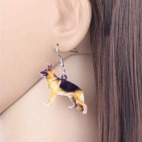 img 3 attached to DUOWEI Shepherd Earrings Acrylic Birthday Girls' Jewelry