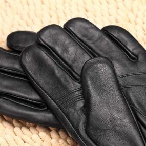 img 3 attached to 🧤 Texting Leather Gloves with Full Hand Touchscreen Capability