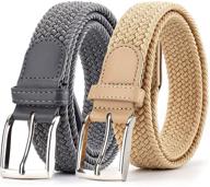 👔 stylish and durable elastic braided woven canvas belts for men's accessories logo
