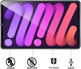 img 1 attached to 📱 Премиум [3 шт.] WRJ защитная пленка для экрана iPad Mini 6 2021 - Антицарапин, Антиотпечатков, без Пузырей, закалённое стекло 9H