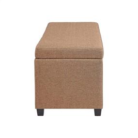 img 1 attached to 🔳 Versatile and Stylish FIRST HILL FHW Upholstered Storage Ottoman with Hinged Lid in Sandybrown - A Perfect Addition for Organized and Elegant Spaces