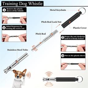 img 1 attached to 🐶 ivienx Припонс Колье для Дрессировки Собаки с Дополнительными Звеньями и Свистком - Карабинного Замка быстрого выпуска, Резиновыми Колпачками - Колье без Рывков для Маленьких, Средних и Больших Пород Собак