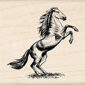 img 1 attached to 🐴 Inkadinkado Horse Wood Stamp for Scrapbooking and Card Making - 2.25'' W x 2.25'' L