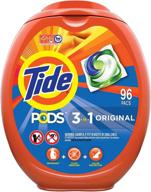 tide pods high efficiency (he) laundry detergent soap, original scent - 96 pods logo