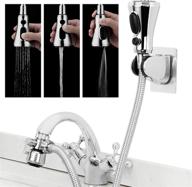 🚰 versatile kitchen faucet hose attachment: sink sprayer replacement head with 6.5 ft stainless steel hose for hair washing, laundry room, and pet shower - water saving aerator & 3-way diverter valve included logo