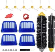 🧹 enhanced accessories kit for irobot roomba 600 series 690 680 660 651 650 (excludes 645 655) &amp; 500 series 595 585 564 552, 4 filters, 6 side brushes, 1 pair bristle brush &amp; flexible beater brush - ultimate optimization логотип