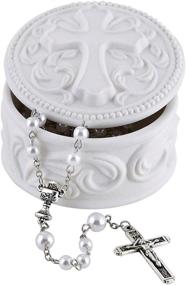 img 3 attached to White Porcelain Rosary Jewelry Box