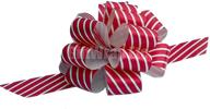 🎁 red white swirls pull bows - 5" wide, set of 10 - perfect for valentine's day, christmas, and more! logo