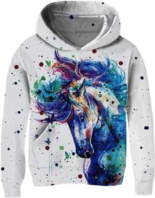 img 4 attached to 👕 Fashionable Novelty Printed Boys' Hoodies Pullover Sweatshirt for Hoodies & Sweatshirts