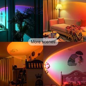 img 1 attached to Streamlet Sunset Lamp: 16 Colors Sunset Projection Lamp with Remote, Multicolor Night Light for Living Room Bedroom Holiday Decoration, USB Port – Color Changing & Fade Mode