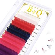 5-color mix d-0.07-14mm easy fan colored lash extensions for volume lashes - b&amp;q lash logo