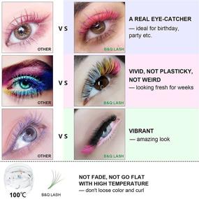 img 2 attached to 5-Color Mix D-0.07-14mm Easy Fan Colored Lash Extensions for Volume Lashes - B&amp;Q LASH