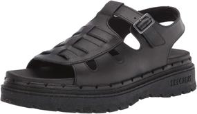 img 4 attached to 👡 Skechers Women's Fisherman Sandal in Black: Stylish and Comfortable Women's Shoes