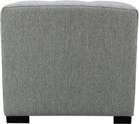 img 1 attached to 🔲 Smoke Grey Upholstered Cubed/Square Ottoman - MJL Furniture Designs Olivia Series, 17" x 19" x 19