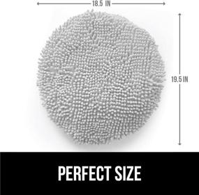 img 2 attached to 🚽 Gray Kangaroo Shag Chenille Toilet Lid Cover - Machine Washable, Microfiber Dries Fast, Ultra Soft Seat Covers, 19.5x18.5 Inches, Fits Most Standard Lids - Essential Home Bathroom Decor