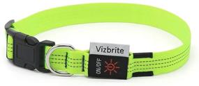 img 2 attached to 🐶 Vizbrite LED Dog Collar with Nylon Reflective Material, Flashing Light Pet Collar for Increased Safety and Visibility of Small, Medium, and Large Dogs