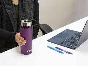 img 2 attached to 💦 Stay Refreshed and Hydrated All Day Long with MIRA 18 oz Stainless Steel Vacuum Insulated Water Bottle in Iris (BPA-Free Cap)