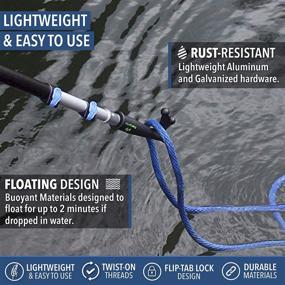 img 2 attached to 🚤 High-Quality Boat Hook Attachment for Extension Pole | Floats & Exceptionally Durable Design | Extended Reach for Docking | Effortless Twist onto 3/4-inch Acme Thread